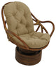 48"X24" Solid Outdoor Spun Polyester Swivel Rocker Cushion, Sandstone
