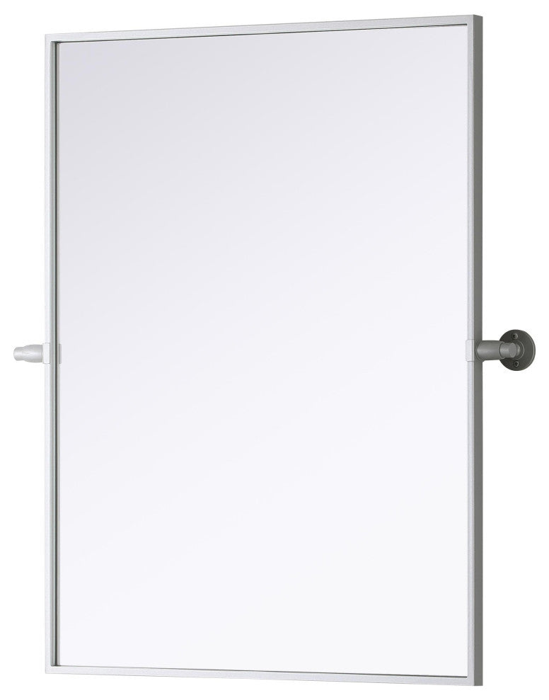 Home Living 24x32 Pivot Mirror, Silver