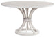 54" Round Wood Top Antique White Dining Table