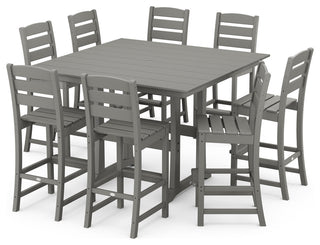 Lakeside 9-Piece Bar Side Chair Set, Slate Gray