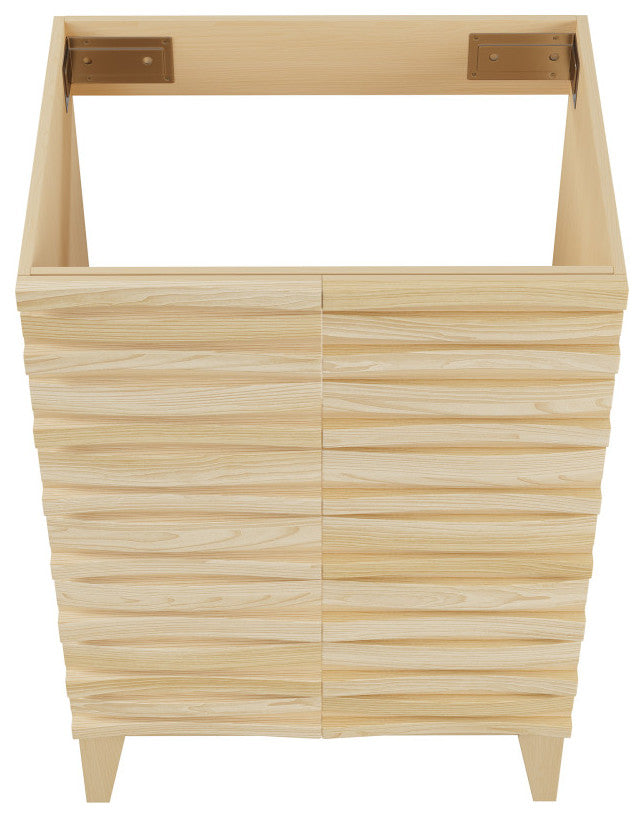 Cascade 24" Bathroom Vanity, Natural Oak Cabinet