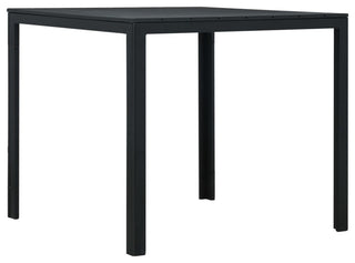 vidaXL Coffee Table Accent End Table Side Table with Wooden Look Black HDPE