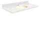 Quartz 31"x22" 1 Sink Vanity Top, Single Faucet Hole, Milan White, White Bowl