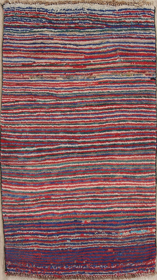 Consigned, Traditional Gabbeh Persian Hand-Knotted Oriental Area Rug, 4'0"X2'5"