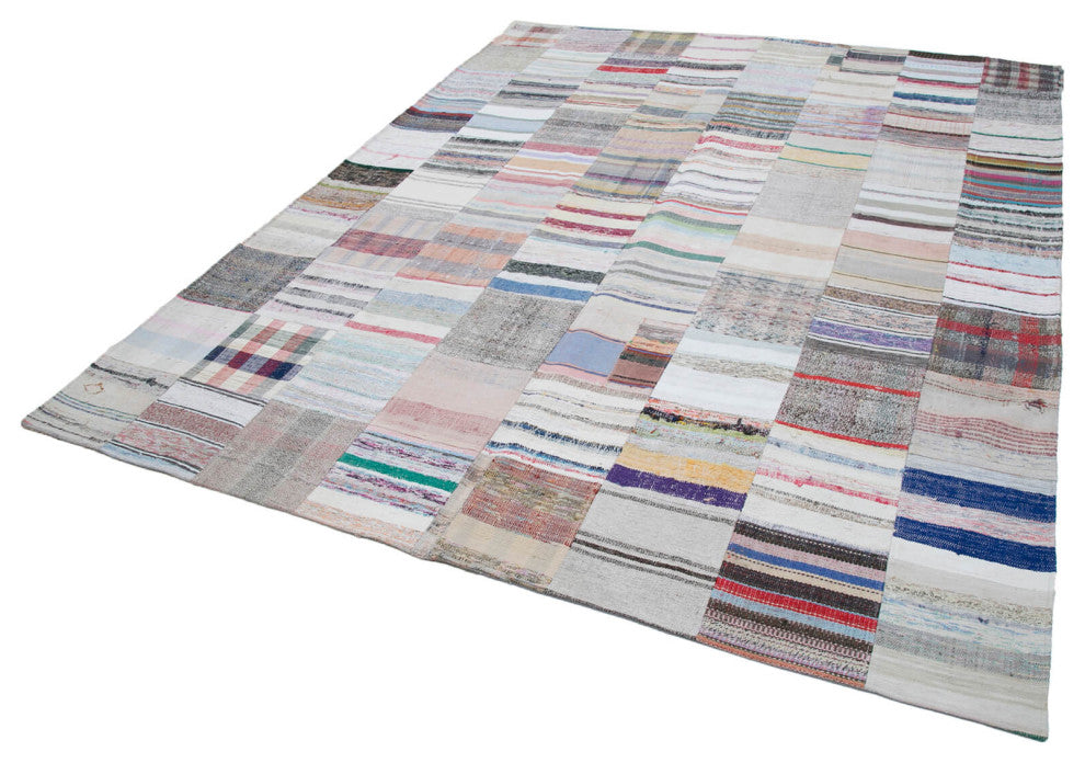 Rug N Carpet - Handmade Oriental 8' 2'' x 10' Contemporary Patchwork Kilim Rug