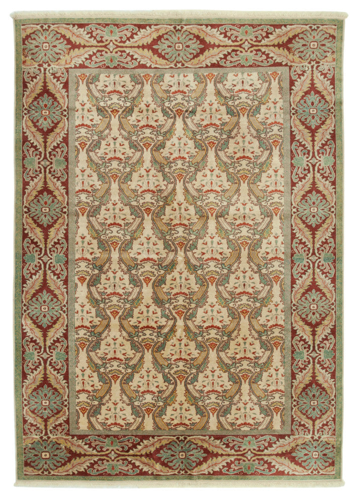 Rug N Carpet - Handwoven Oriental 6' 6" x 9' 1" Soft Oushak Area Rug