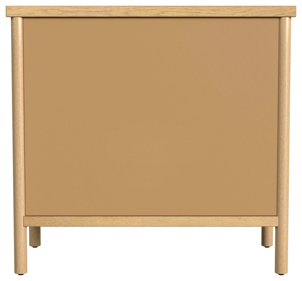 Lennon 3 Drawer Rounded Leg Dresser, Natural