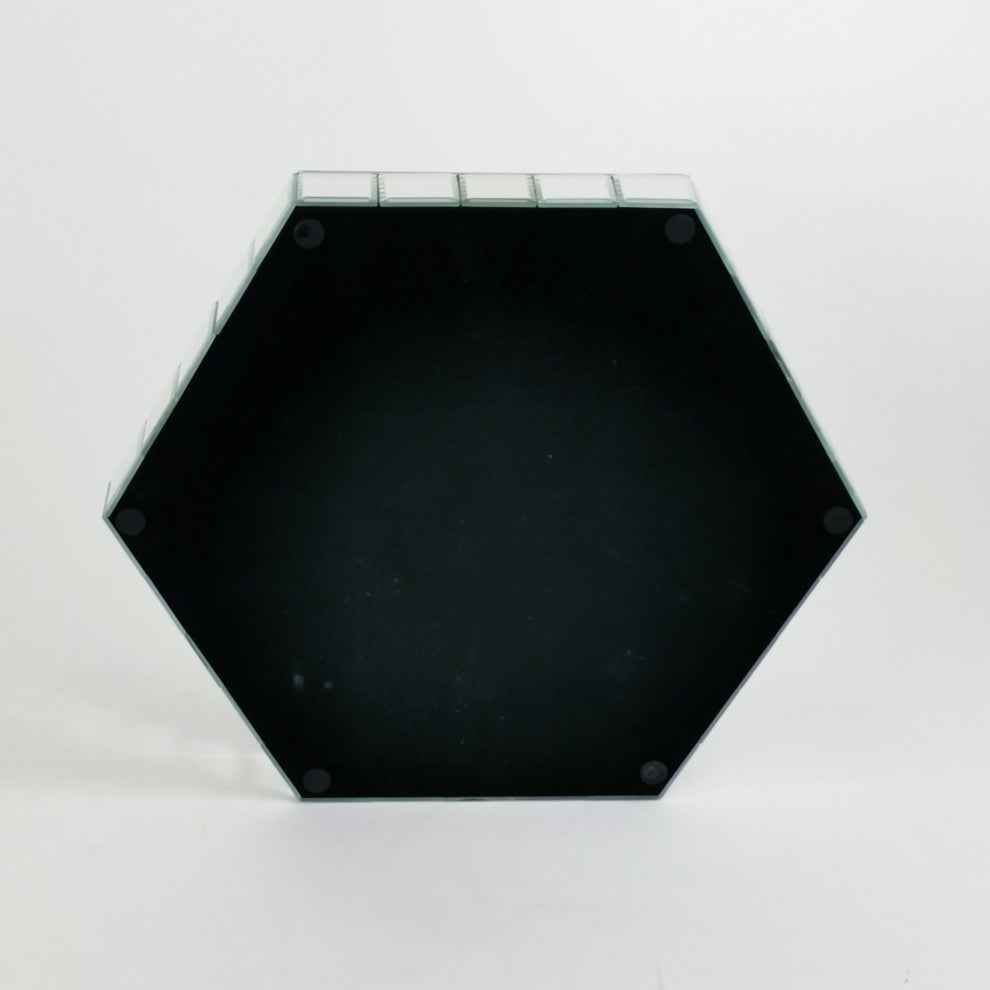 Hexagon Beveled Mirror Tray