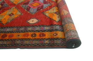 Fine Vintage Distressed Jamile Red/Orange Rug, 3'9x7'0
