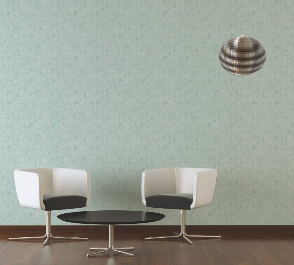 Plain Textured Wallpaper, Random Grainy Spots, 374168, Green Blue, 1 Roll