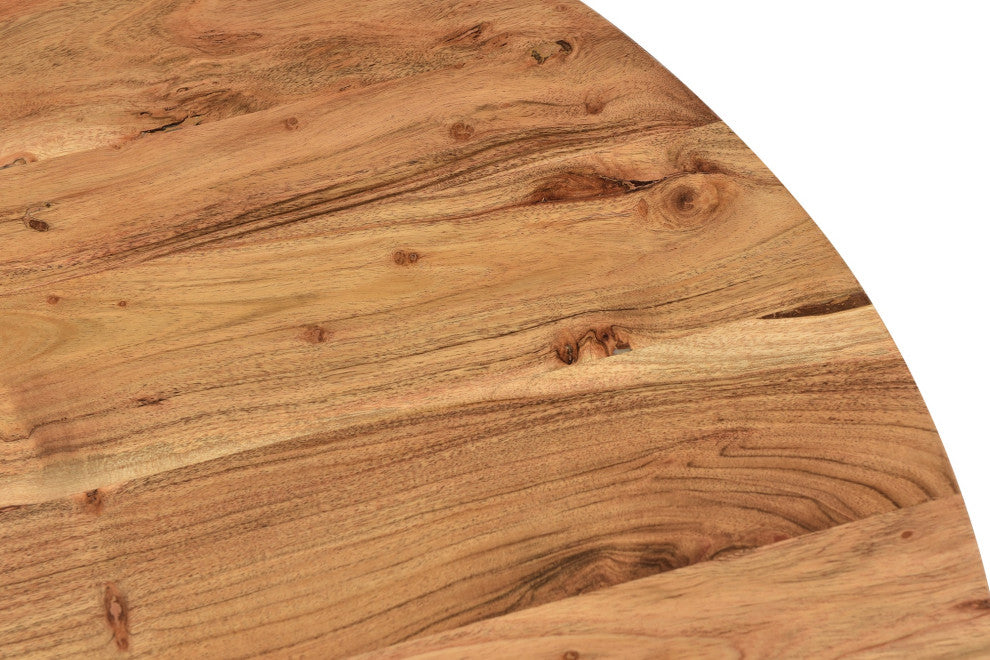 Finch Round Coffee table in Acacia wood 33"