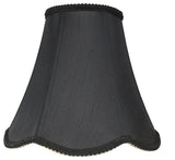 Scalloped Bell Lamp Shade, 6x12x10", Black