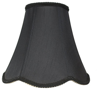 Scalloped Bell Lamp Shade, 6x12x10", Black