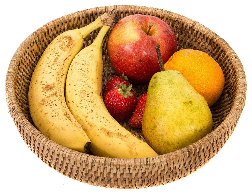 Artifacts Rattan Rattan Everything Bowl, Honey Brown