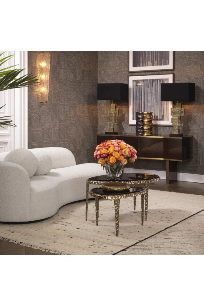 Modern Metallic Vase, Eichholtz Rapho, Black