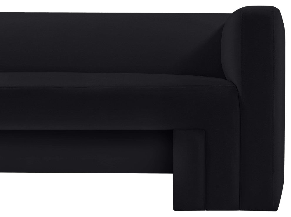 Henson Velvet Upholstered Sofa, Black