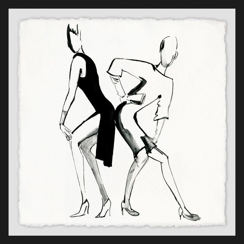 "Striking a Pose" Framed Painting Print, 24"x24"