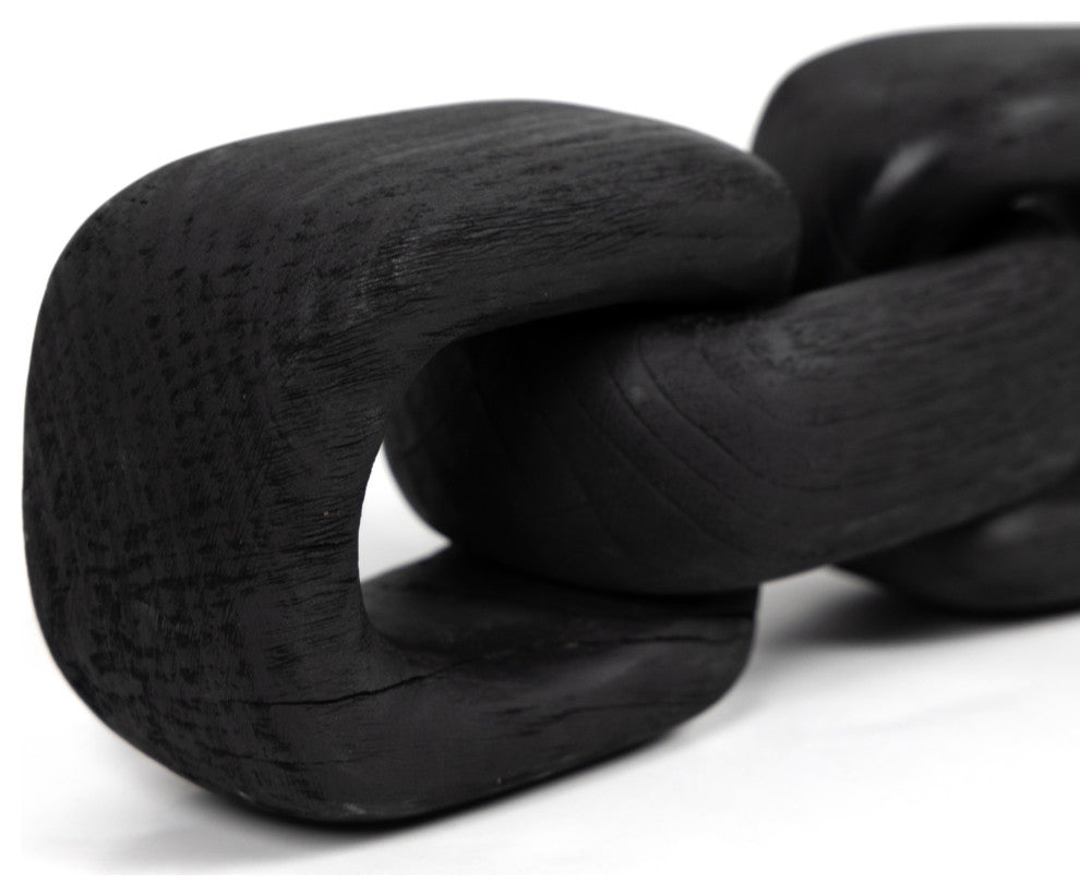 Wood Chain-Carbonized Black