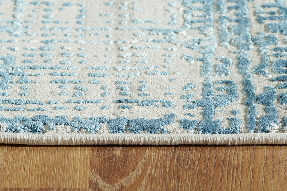 Quartz 27035-150 Area Rug, Blue, 3'11"X5'7"