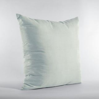 Baby Blue Solid Shiny Velvet Luxury Throw Pillow, Double sided 16"x16"