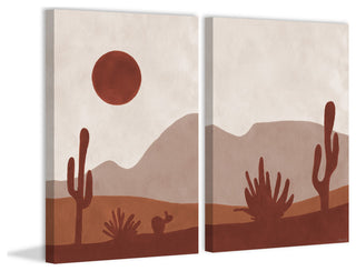 Desert Moon Diptych, 2-Piece Set, 24x36 Panels