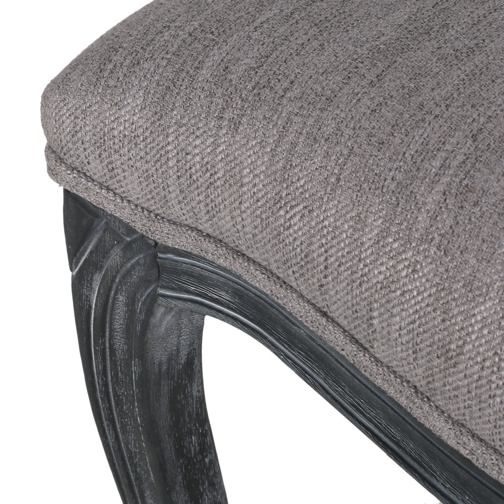 Fairgreens Traditional Upholstered Dining Chairs, Set of 2, Gray