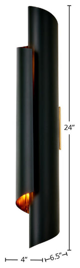 Piaga Wall Sconce, Black