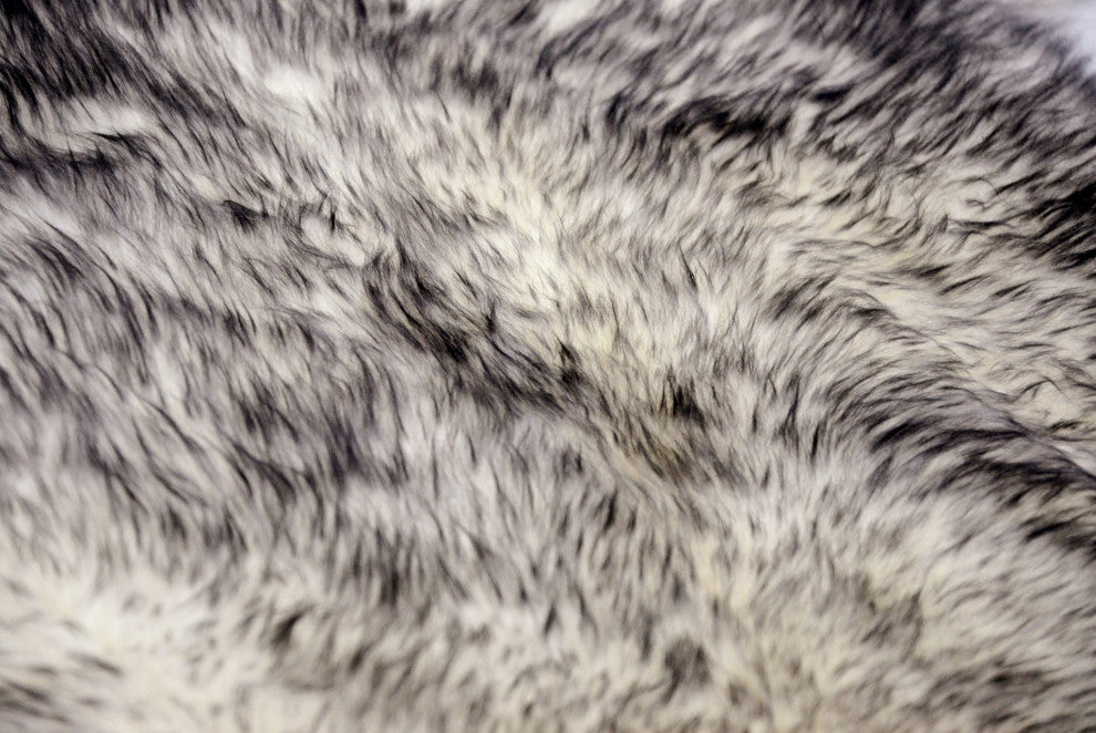 72"x72"x2" Gradient Gray Octo Sheepskin Area Rug