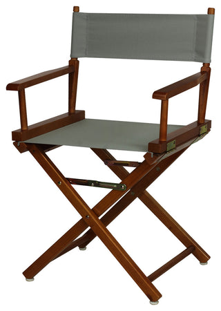 018" Director's Chair Honey Oak Frame-Gray Canvas