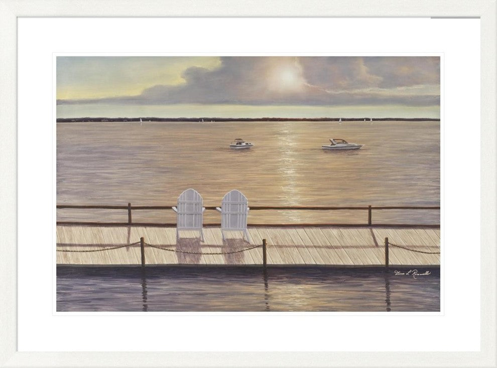 "On the Bay" Framed Digital Print by Diane Romanello, 39x29"