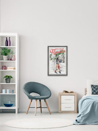 "Beautiful Florida" Framed Painting Print, 20x30