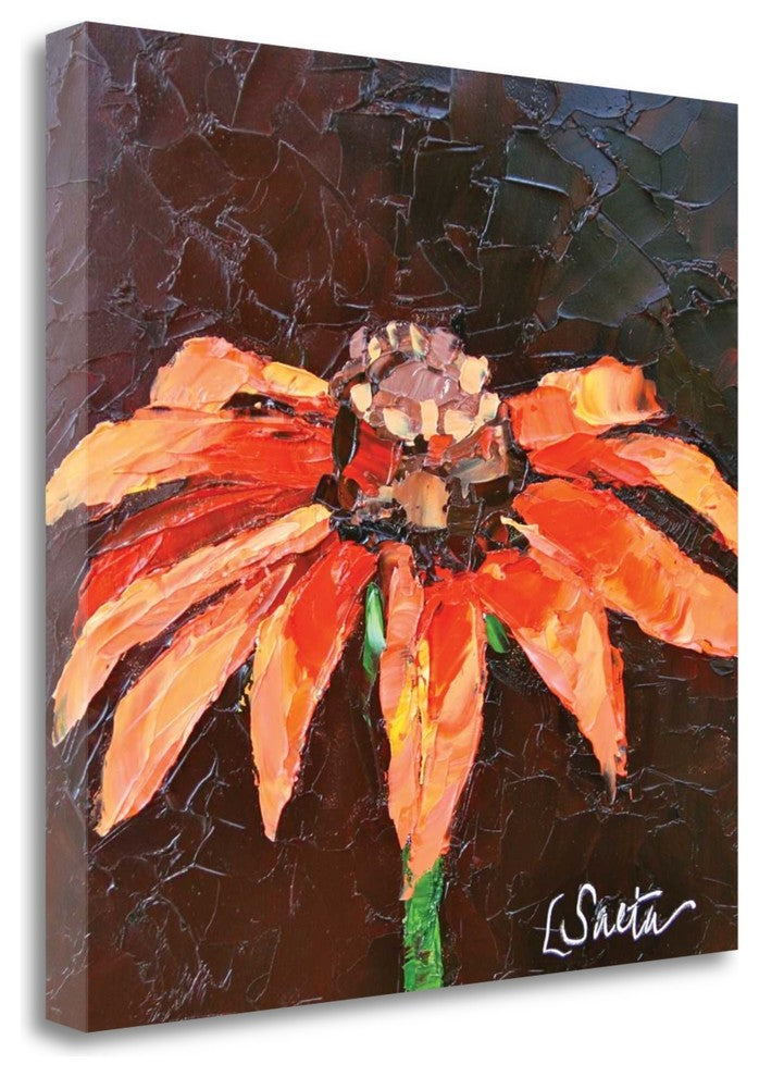 "Orange Blooms" By Leslie Seata, Giclee Print on Gallery Wrap Canvas