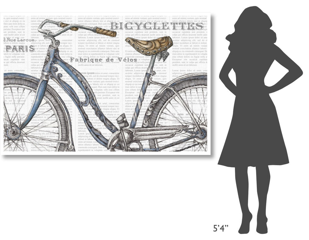 "Bicycles IV" Digital Paper Print by Daphne Brissonnet, 62"x42"