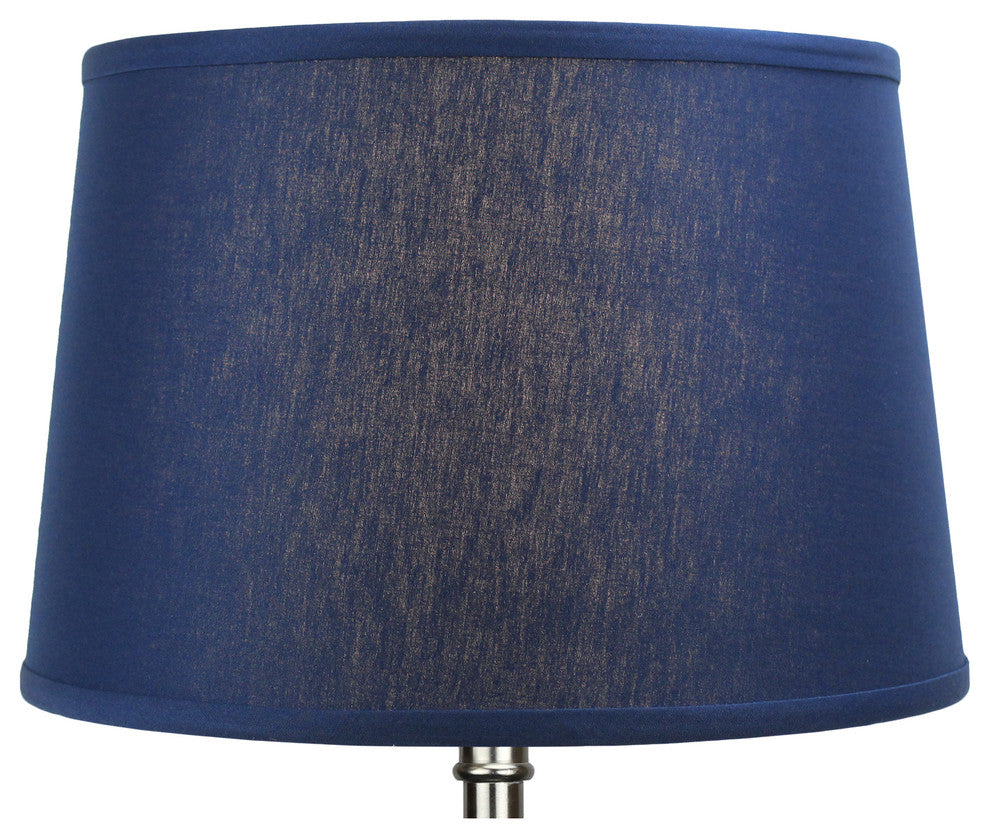 Fenchel Shades, 13"x15"x10" Spider Attachment Lamp Shade, Linen Navy Blue