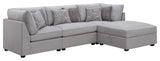 Cambria 4-piece Upholstered Modular Sectional Sofa Grey