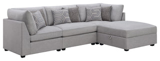 Cambria 4-piece Upholstered Modular Sectional Sofa Grey