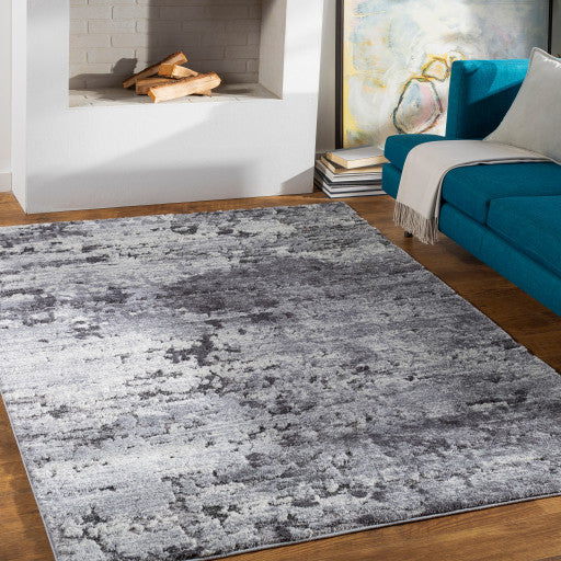 Surya Tuscany TUS-2310 6'7"x9'6" Rug, Medium Gray/Black/Ivory