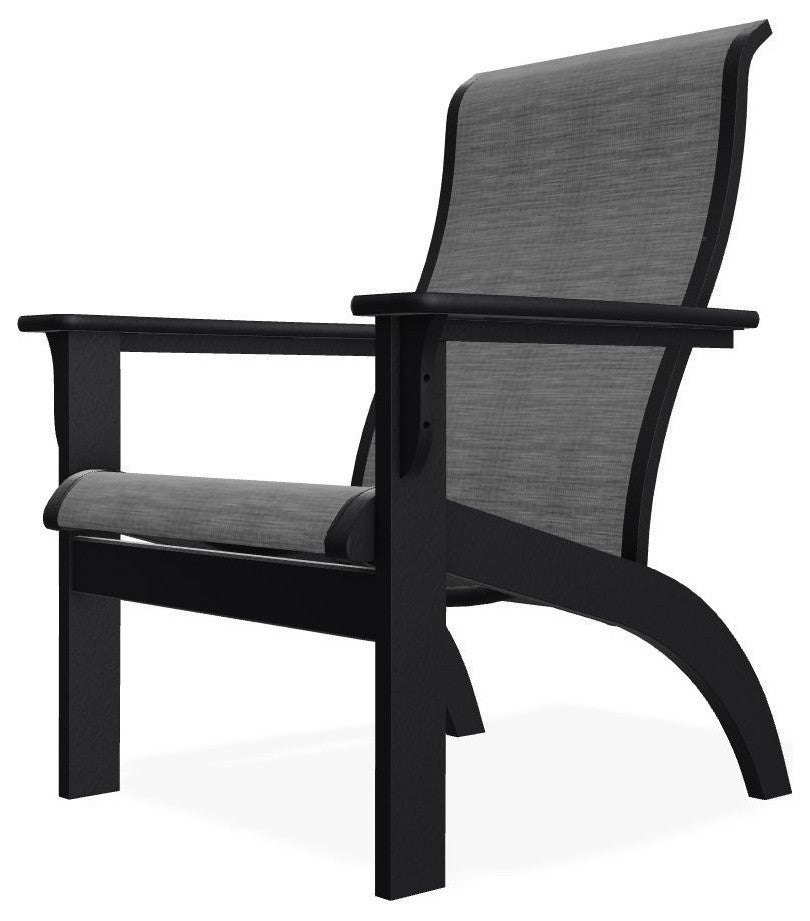 Adirondack Sling Outdoor Adirondack Armchair, Collect Charcoal/Black