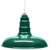 Classic Steel Powder Coated Pendant, American Made, Green, 14 Inch, White Cord