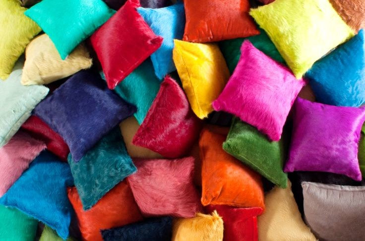 18"x18" Torino Cowhide Pillow, Firecracker