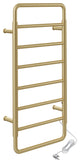 Ivy 8-Bar Electric Towel Warmer, Brushed Gold