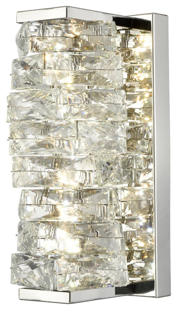 Modern LED Wall Lights Crystal Wall Sconce, Chrome