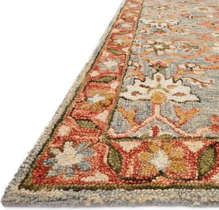 Victoria Rug, Slate/Terracotta, 7'9"x9'9"