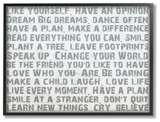 Stupell Industries Like Yourself Inspirational Typography Wall Art, 24"x30"