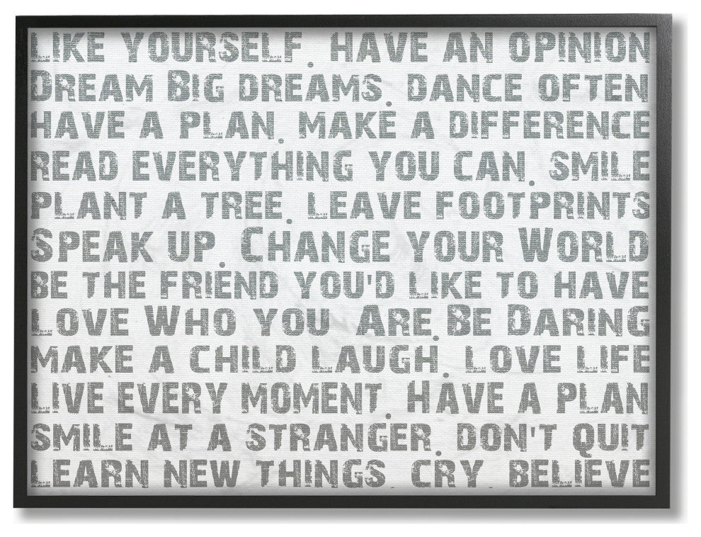 Stupell Industries Like Yourself Inspirational Typography Wall Art, 24"x30"