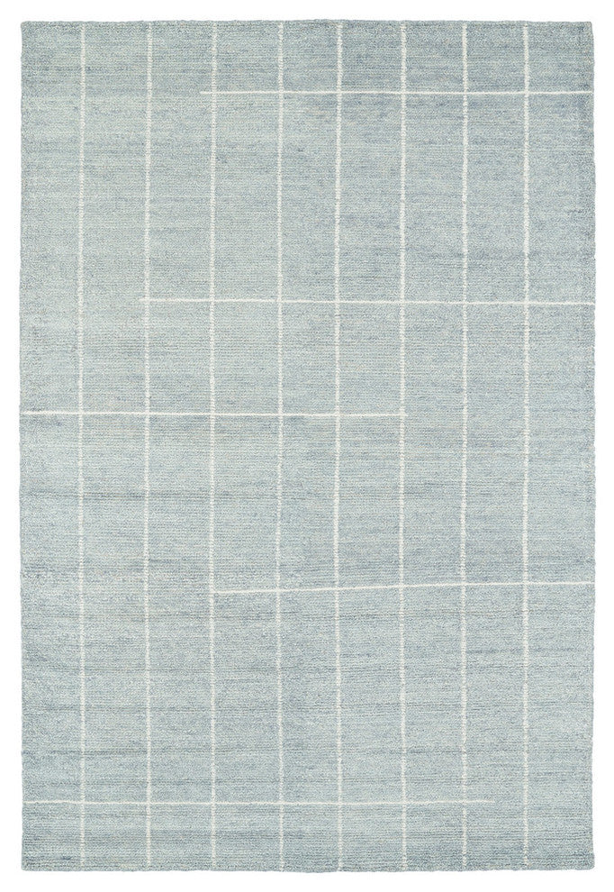 Kaleen Hand Woven Solitaire Glacier Bamboo Silk Rug, 4''x6''
