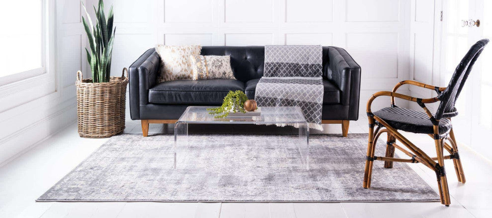Unique Loom Tan/Ivory Blackthorn Leila Area Rug, Gray, 2'2x3'0, Rectangular