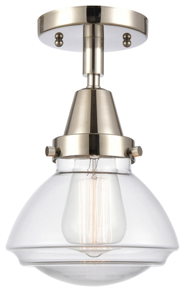 Innovations 447-1C-PN-G322-LED Olean 1 Light Flush Mount, Polished Nickel
