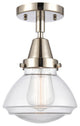 Innovations 447-1C-PN-G322-LED Olean 1 Light Flush Mount, Polished Nickel