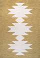 Chayton Minimalist Geometric Machine-Washable Area Rug, Yellow/Cream, 4x6